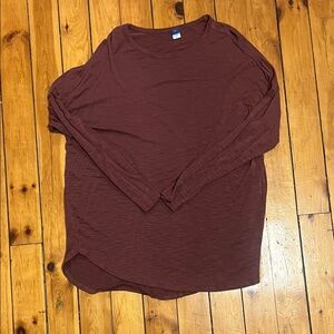 Old Navy Rich Maroon Long Sleeve Tee